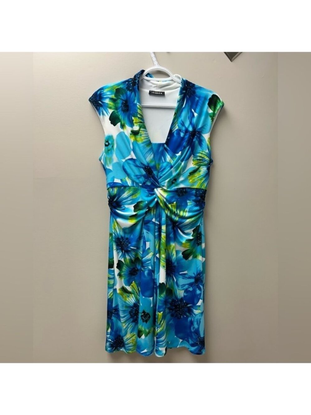 Jessica Blue‎ and Green Midi Floral Dress